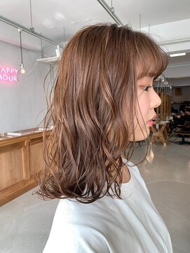 オーリーエトワ 御器所(oorry.etwa) ミルクティーベージュグレージュ巻き髪ハイライト