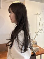 ライン(LINE)&nbsp;透明感カラー/顔まわりカット/オリーブベージュ