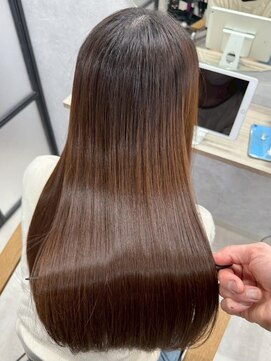 ハーシーバイアポロ 相模大野(HERSHE by apollo) x髪質改善/ホワイトグレージュ/レイヤーカット/チェリーブラウン