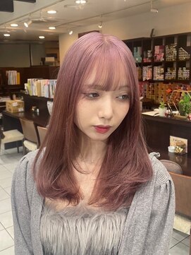 アンドケー 那覇おもろまち店(and K) 艶ケアカラー/ピンクベージュ/レイヤーカット