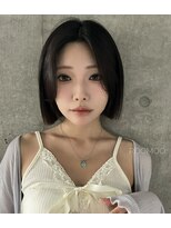 ナループロア ルームー(Nalu pu loa ROOMOO) 正面から見ても可愛い☆前髪なしタッセルカット/韓国ボブKIRA