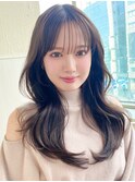★小顔シースルー２wayバング顔周り韓国くびれレイヤーカット