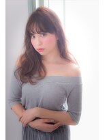 エルデ ナインズ ヘアー スタンド 川口店(elde 9's HAIR STAND)&nbsp;85モーブカラー&セミウェットなワイドバングなくびれミディ 川口