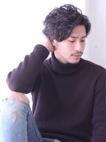 オーロ 西大寺店(ORO)&nbsp;パーマ&セミウェットの男らしいアップバングスタイル