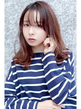 ラフィスヘアーグロー 中百舌鳥店(La fith hair glow) 【La fith】 シースルーバング×ミディアムスタイル