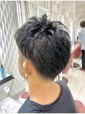 ツーブロック刈り上げショート【束感アップバング】