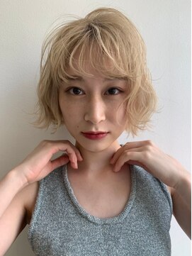 ローウェ 渋谷(Louwe) Aラインボブ/ヘルシーブロンド/ハニーベージュ[渋谷]