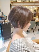 浦和ショートヘアショートカット韓国白髪ぼかし白髪染めボブ
