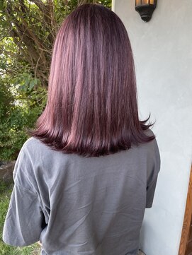 ヘア プロデュース キュオン(hair produce CUEON.) ブリーチカラー×ラベンダーピンク