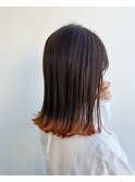 韓国ヘア 韓国スタイル 裾カラー