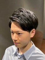 ビーダンディー(Bee dandy)&nbsp;黒髪ハンサムショート ツーブロック アップバング就活メンズヘア