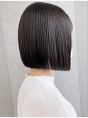 重め切りっぱなしボブ×髪質改善