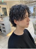 横浜★メンズパーマ ツイストスパイラル 波巻き ウルフ
