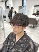 前髪下ろし　無造作波巻きツイストスパイラル