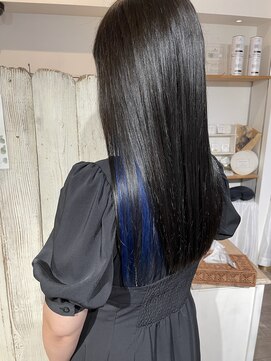 ルモ ヘアー 泉佐野店(Lumo hair) インナーカラー×ブルー