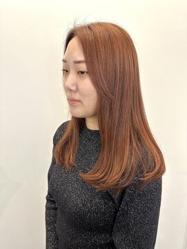 ゼンドットカラスマ(Zen.karasuma) オレンジベージュ×ロング20代30代40代