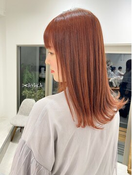 ネイロ 錦糸町(NeiRo) オレンジカラー外ハネストレート