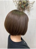 コンパクトショート大人可愛いマロンベージュ