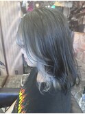 フェイスフレーミング ボブ レイヤー グレージュ