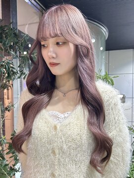 ヘアーアンドメイク ビス(HAIR&MAKE bis) 色落ちはミルクティー♪ピンクベージュ【唐木彩華】