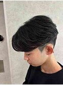 ツーブロック刈り上げセンターパート