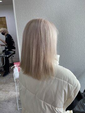 アジールヘア 所沢プロペ通り店(agir hair) ホワイトベージュメルティカラー似合わせカットブリーチ所沢韓国