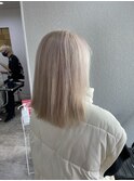 ホワイトベージュメルティカラー似合わせカットブリーチ所沢韓国