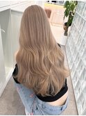 韓国ヘア顔周りレイヤーミルクティーベージュ暗めグレージュ