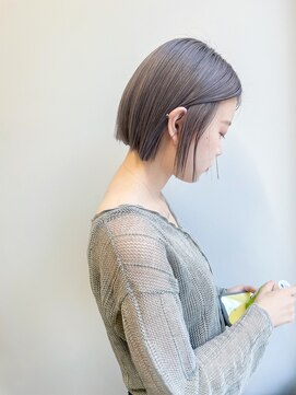 ジョリ(joli) Joli【立川】ハイトーングレージュ×切りっぱなしボブ×aujua