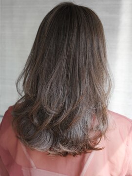 エインアンリー 明治神宮前(AIN.ANLY.) ☆くびれヘアプリコットオレンジハイライトカラーボブパーマ小顔