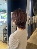 透明感のあるブラウンカラー！ショートウルフスタイル