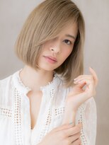 カバーヘアアンドスパ ブリス 浦和(COVER HAIR&SPA bliss)&nbsp;シャンパンベージュ小顔前下がり切りっぱなしボブX浦和20代30代