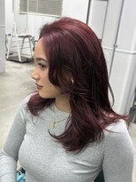 ヘアー アイス 御器所本店(HAIR ICI) 20代30代暖色 冬ピンクカラー・ラベンダーカラー髪質改善カラー