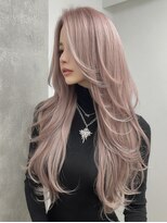 ロウル 渋谷(LOWRL)&nbsp;大人ガーリー/ホワイトブロンド/外ハネボブ/ワイドバング/渋谷