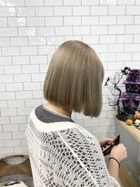 オーガニック リブ 川越(organic+live)&nbsp;春色◎切りっぱなしヘーゼルベージュボブ