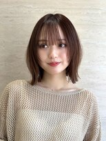 パルス ヨコハマ(PULSE yokohama)&nbsp;タッセルボブ切りっぱなし外ハネレイヤーボブ髪質改善縮毛矯正