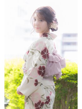 ビューティータナカ 西新井店(Beauty TANAKA)の写真/【西新井駅直結】≪浴衣着付&アップ￥7300～≫崩れにくい浴衣もプロの仕上げで1日中KEEP！可愛さが長続き♪