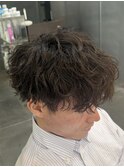 奈良シャドウパーマルーズパーママッシュ波巻きパーマ