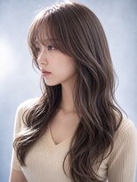 アッシュ 桜木町店(Ash)&nbsp;透明感あふれるグレージュカラーで韓国風ロングヘア