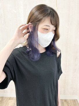 ラッズプラスエイチ(Lads+h) インナーカラー　ブルーバイオレット