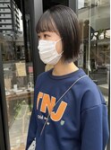 ボブ ミニボブ 切りっぱなしボブ 担当中西