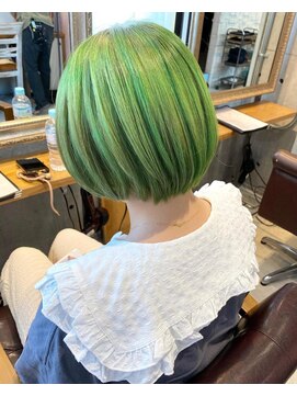 キティン 吉祥寺(kitin) 《kitin吉祥寺》　ライムグリーン　デザイン　ショート