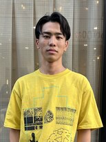 パーク(PAAQ) ナチュラルセンターパート/メンズショート/ツーブロック