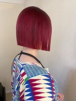 ホテリー(Hotely)&nbsp;ブリーチレッドカラー×ボブカット 【代官山】【ブリーチあり】