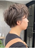 マニッシュなカジュアルカールパーマ