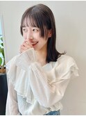 顔周りカット*フェイスレイヤー*レイヤーカット*グレーベージュ