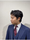 束感刈り上げビジネス七三ツーブロックアップバング1219