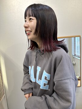 リノショアーズ ショウナン 辻堂店(RinoShores SHONAN) 外ハネ顔周りレイヤーカット大人美人インナーピンク系可愛い