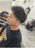 短髪×パーマ