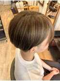 うる艶ベージュ×ハイライト